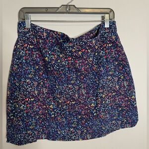 Rafaella Multicolor Floral Mini Skirt skort size XXL comfortable skirt athletic